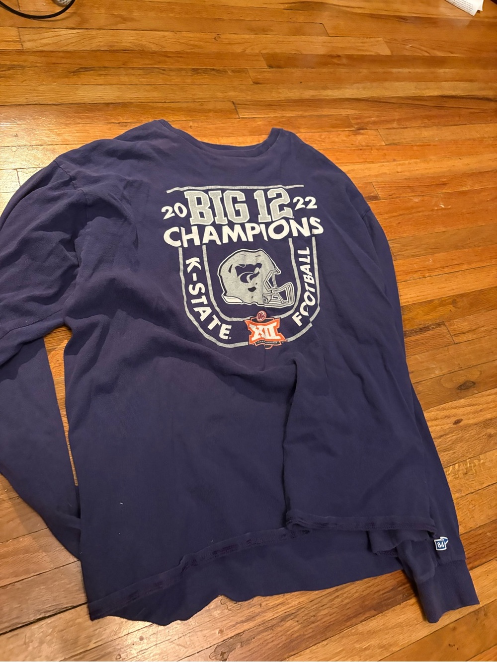 Blue 84 Navy Crewneck Tee with Silver Logo